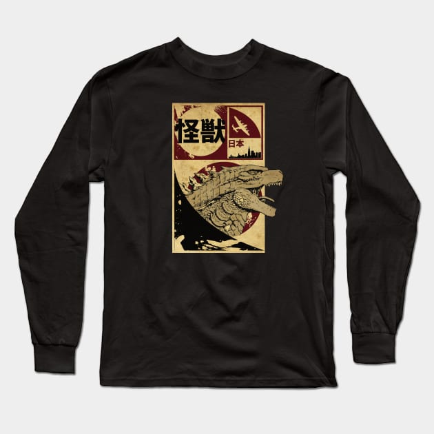 Vintage Newspaper: Kaiju Alert Long Sleeve T-Shirt by CTShirts